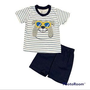 Bulldog outfit shorts blue